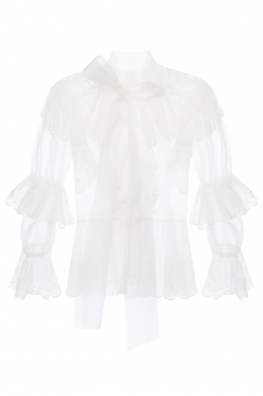 Transparentny top z falbanami, zdjęcie 1 Transparentny top z falbanami od Dolce & Gabbana